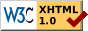Valid XHTML 1.0 Transitional badge